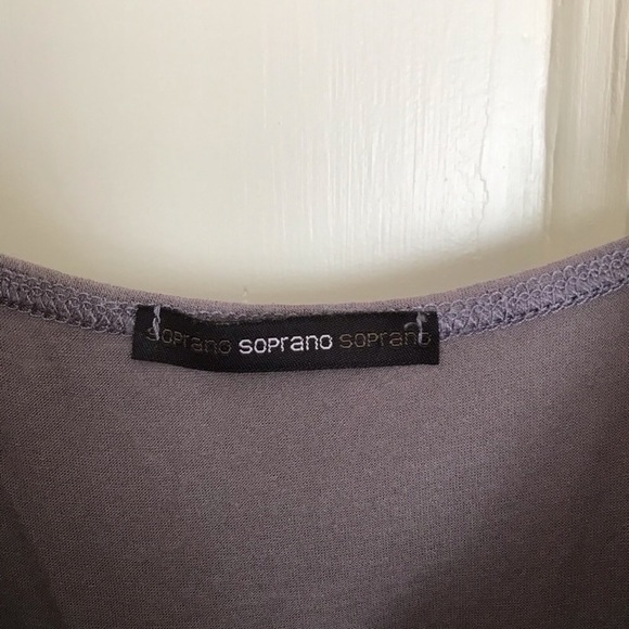 Soprano Grey Beaded Neck Tank Top - Picture 6 of 8